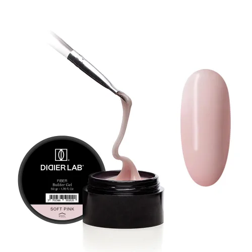 Miniatura 7 de DIDIER LAB Fiber Builder Gel Natural - Gel constructor autonivelante sin HEMA para uñas, gel constructor de uñas de fibra de vidrio LED ultra fuerte