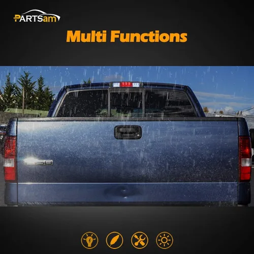 Miniatura 7 de Partsam Luz de freno de montaje alto 3ª tercera luz de freno de repuesto para Ford F150 F-150 2004 2005 2006 2007 2008 LED ahumada trasera cabina