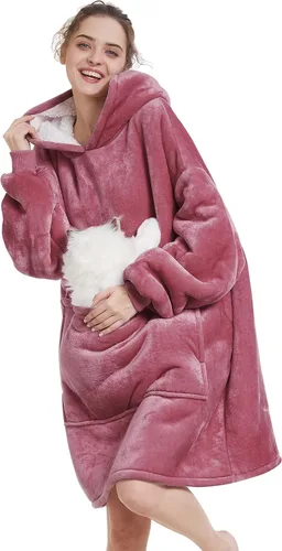 Miniatura 13 de Aemilas Wearable Blanket Hoodie - Warm Sherpa Blanket Sweatshirt as Gifts for Adult Women Mom Men, One Size Fits All
