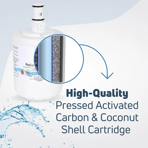 Miniatura 4 de Paquete de 4 filtros de agua de repuesto para refrigerador Whirlpool ED25UEXHW00, compatible con Whirlpool 8171413, 8171414 cartucho de filtro