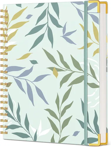 Miniatura 8 de Diario en Espiral Lindo para Mujeres, Cuaderno de 200 Páginas con Líneas 8.5” x 11”, A4 de Gran Tamaño con Tapa Dura en Espiral con Papel Grueso