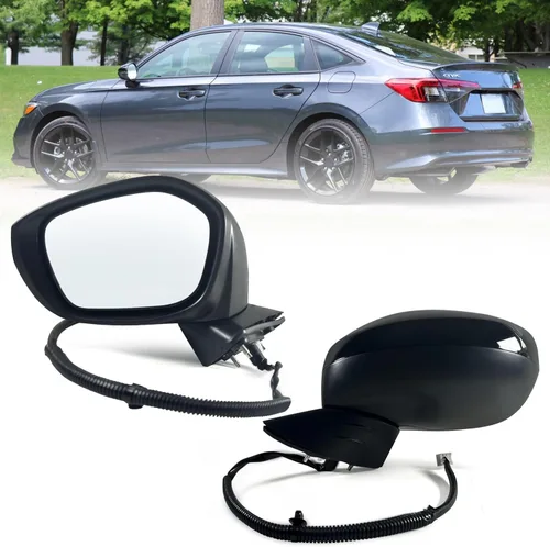 Espejo lateral izquierdo del conductor compatible con Honda CIVIC Sedán/Hatchback 2022 2023 2024 2025 2026 con cristal eléctrico, plegado manual,