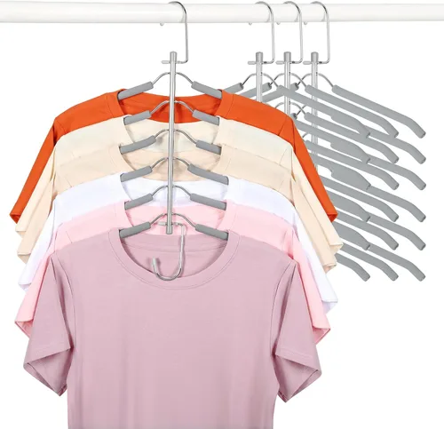 Miniatura 10 de TOPIA HANGER Percha para Ropa que Ahorra Espacio, Perchas de 6 Niveles para Camisas y Abrigos que Ahorran Espacio Sin Protuberancia en los Hombros