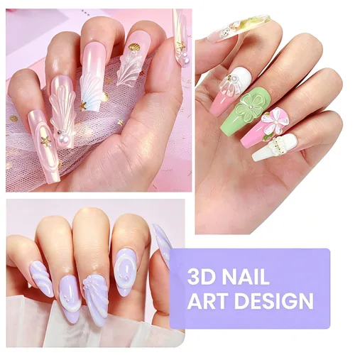 Miniatura 8 de MUSILAN Gel para esculpir uñas 3D con limas de cristal de cristal, gel constructor transparente para uñas, moldeo para esculpir esmalte de uñas