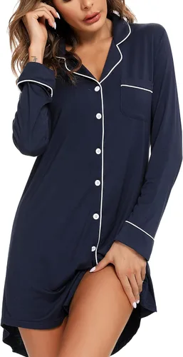 Miniatura 3 de Leikar Camisón de maternidad para mujer, pijama de lactancia de manga larga