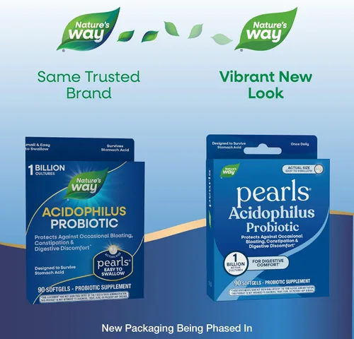 Miniatura 2 de Perlas Probióticas Nature's Way Acidophilus, Apoya el Equilibrio Digestivo y la Salud Intestinal, Reduce el Estreñimiento Ocasional y la Hinchazón*