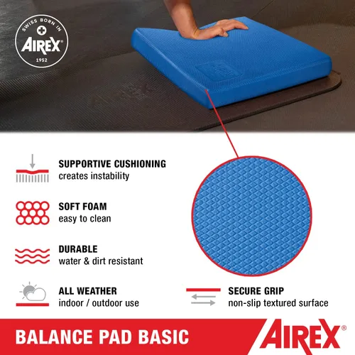 Miniatura 2 de AIREX Almohadilla de Equilibrio – Entrenador de Estabilidad para Equilibrio, Estiramiento, Terapia Física, Ejercicio, Movilidad, Rehabilitación