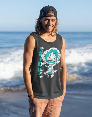Miniatura 2 de Ripple Junction One Piece - Camiseta sin mangas para hombre, estilo Monkey D. Luffy Chibi, cuello redondo, con licencia
