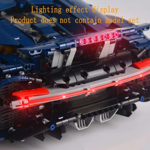 Miniatura 6 de GEAMENT Kit de luces LED versión mejorada para Technic Bugatti Chiron – Compatible con el modelo de construcción de autos de carreras Lego 42083