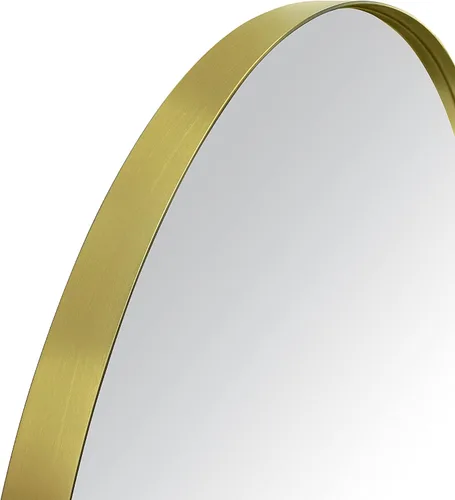 Miniatura 6 de TEHOME Espejo de Baño Ovalado Dorado Cepillado 20x40'' con Forma de Píldora Espejo de Tocador Oblongo con Marco de Metal Espejo de Cápsula