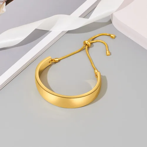 Miniatura 7 de ENSKEFEN Pulseras de oro de 14 quilates para mujer, pulsera deslizante ajustable para mujer, pulsera de cadena de oro