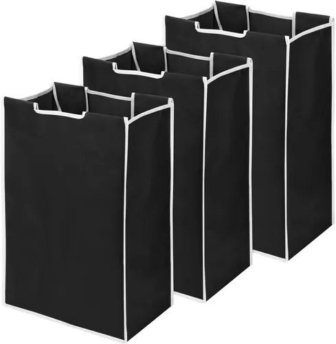 Jhua - 3 bolsas de repuesto para clasificador de ropa sucia, paquete de 3 bolsas de repuesto extraíbles para carrito de ropa grande, bolsas de