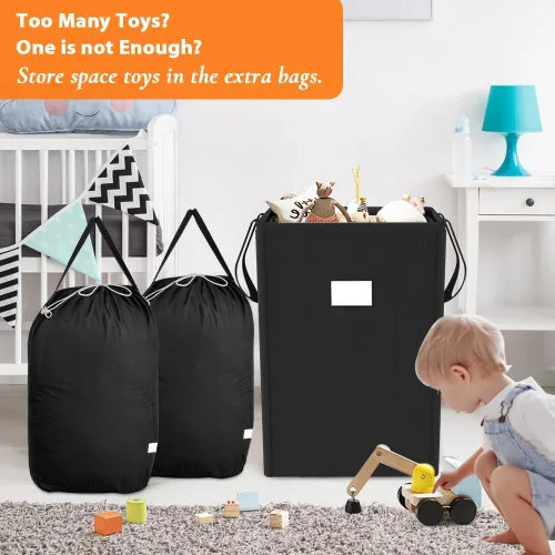 Miniatura 5 de MCleanPin Cesta de lavandería plegable de 225 litros con bolsas de lavandería, cesta de ropa sucia, cesta de lavandería con asas, cesta plegable