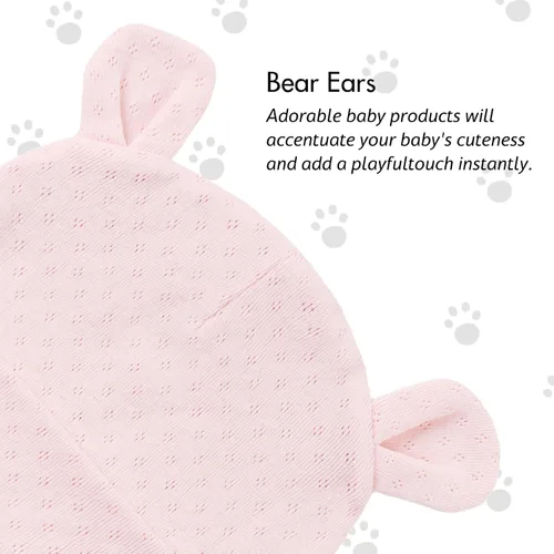 Miniatura 2 de Cotton Newborn Baby Girls Hat Spring Newborn Boys Hat Cute Rabbit Infant Beanie