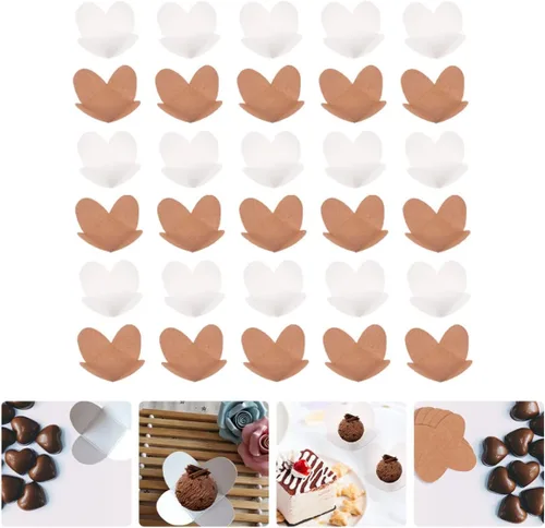 Miniatura 7 de Cabilock 200 piezas de compartimentos de chocolate, forros de trufa de chocolate de caramelo, forros de papel de chocolate, tazas de trufa, mini