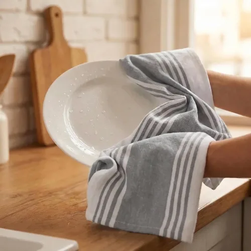 Miniatura 7 de Urban Villa Toallas de cocina 100% algodón, paquete de 6, altamente absorbentes, de secado rápido, súper suaves, de primera calidad, para cocina