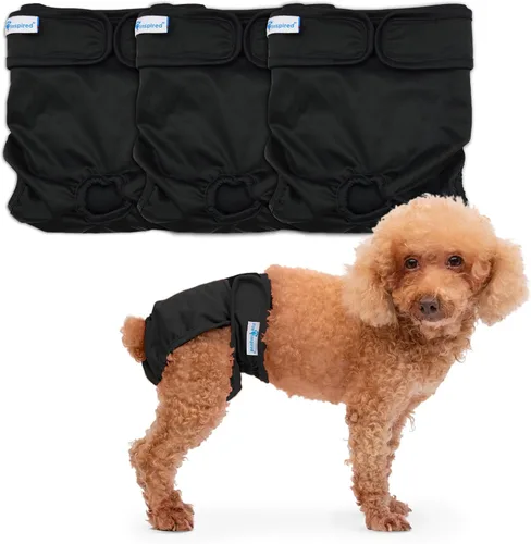 Miniatura 6 de Paw Inspired Pañales lavables y reutilizables para perras, pañales de tela para perros, incontinencia para perros (surtido (forro blanco), L