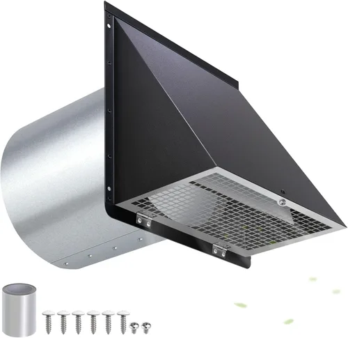 Miniatura 15 de Cubierta de ventilación de secadora de 3 pulgadas con malla y amortiguador, cubierta de ventilación de ventilación de pared, cubierta de ventilación