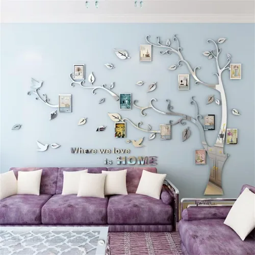Miniatura 15 de Calcomanías de pared de árbol 3D - DIY, calcomanías de marcos de fotos y árbol de pared, marcos para fotos familiares, murales con calcomanías