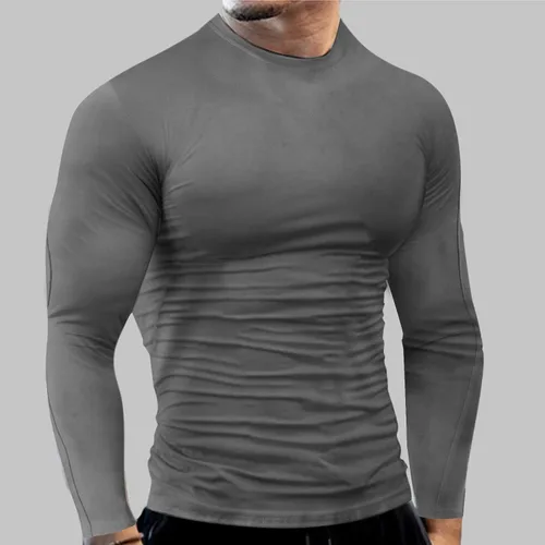 Miniatura 70 de Camisas de compresión atléticas de manga larga para hombre, capa base, camisa de entrenamiento atlético, camisas de compresión, camisetas deportivas