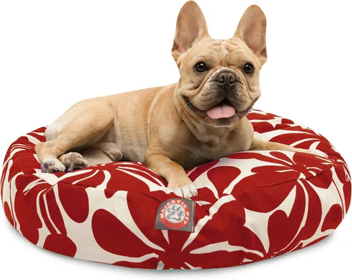 Miniatura 27 de Majestic Pet Products - Cama redonda pequeña para perros con rayas verticales negras para interiores y exteriores, con funda extraíble y lavable