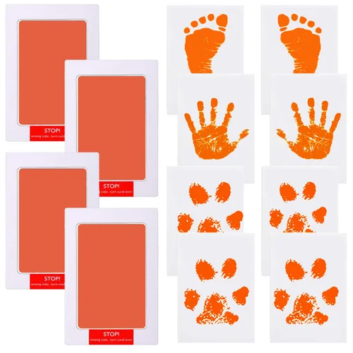 Miniatura 11 de Kit de huellas y manos sin tinta, almohadilla de tinta Clean Touch para bebé recién nacido, kit de huellas de mascotas