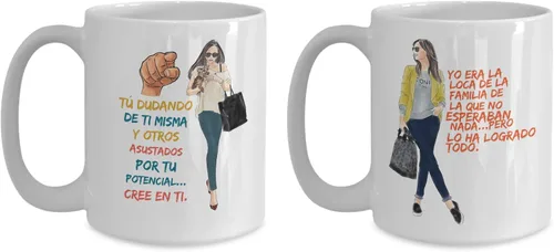 Miniatura 3 de Regalo para hermana Taza de cafe para hija Perfecto regalo para navidad, graduados, profesionales y estudiantes Vaso con afirmaciones