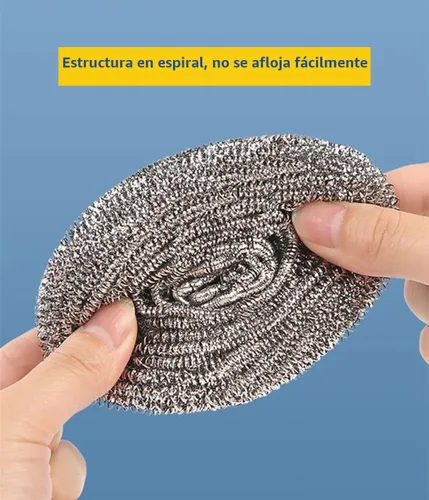 Miniatura 3 de 6 Piezas Estropajos de Lana de Acero - Almohadillas Limpiadoras Flexibles para Limpiar Platos, Ollas, Sartenes, Parrillas y Fregaderos