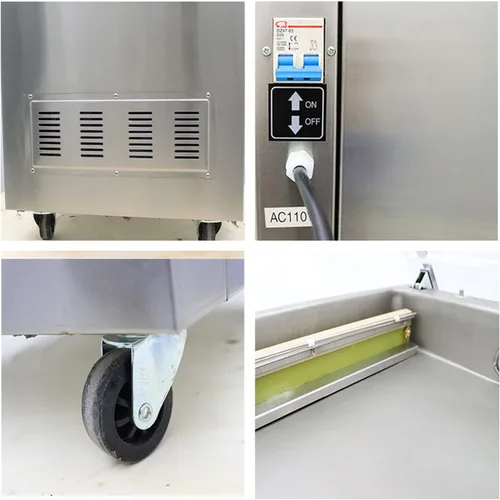 Miniatura 5 de Máquina de envasado al vacío de una sola cámara Sellador al vacío de acero inoxidable para sellar con calor todo tipo de pasta de polvo sólido