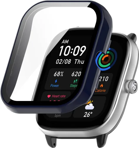 Miniatura 3 de Funda protectora compatible con Amazfit GTS 4 Mini protector de pantalla, carcasa completa de policarbonato duro, antiarañazos, cubierta completa