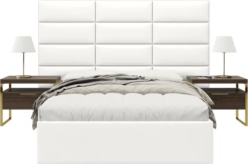 Miniatura 115 de Vänt - Paneles tapizados de cabecera para montar en la pared, diseño Isabelle, 60 x 23 pulgadas, configuración de 4 paneles individuales, Cuero