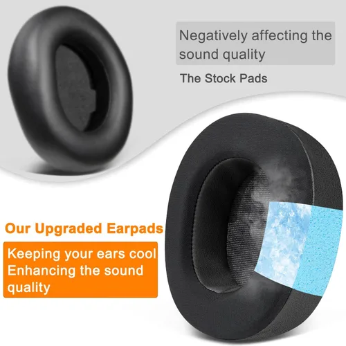 Miniatura 6 de SOULWIT Almohadillas refrescantes para Arctis Nova Pro Wireless (no compatible con auriculares Nova Pro Wired) y Arctis Nova Elite, almohadillas