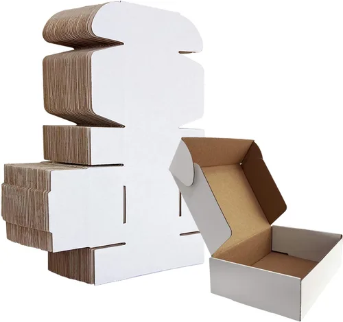 Miniatura 54 de HORLIMER Paquete de 40 cajas de envío de 5 x 5 x 5, caja de cartón corrugado blanco para correo, embalaje, pequeñas empresas