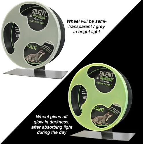 Miniatura 2 de Silent Runner - Rueda brillante de 12 pulgadas regular - Rueda de ejercicio + accesorio de jaula - Rueda de ejercicio silenciosa, rápida y duradera