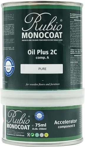Rubio Monocoat Aceite para Acabado de Madera 175 pies² - Puro | Oil Plus 2C | Aceite de Linaza para Madera Rápido de Secar, Ecológico para Uso en