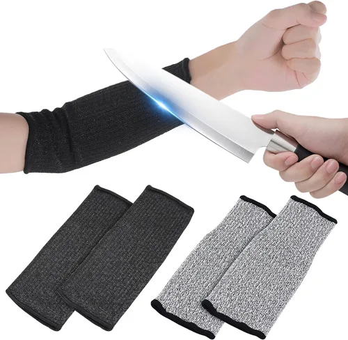 Miniatura 8 de Aster 2 pares de mangas de protección de brazo resistentes a cortes, mangas protectoras de nivel 5, mangas protectoras resistentes al calor