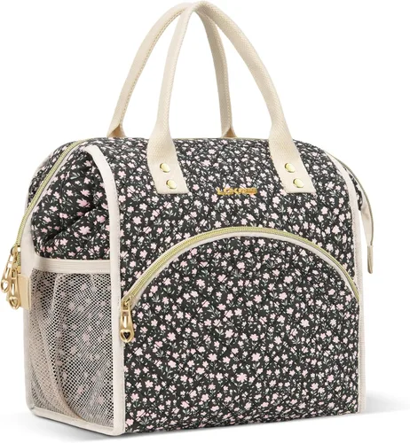 Miniatura 22 de LOKASS - Lonchera aislada para mujeres - Bolsa de almuerzo reutilizable de 10 L para mujeres - Bolsa térmica tipo hielera a prueba de fugas