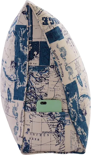 Miniatura 3 de Almohada de lectura de cuña estampada triangular para cabecero y espalda, cojín de apoyo para sentarse en la cama, almohada para descansar