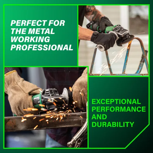 Miniatura 4 de Metabo HPT Kit de amoladora angular de potencia con interruptor deslizante multivoltios de 18 V, herramienta eléctrica de motor de alto par