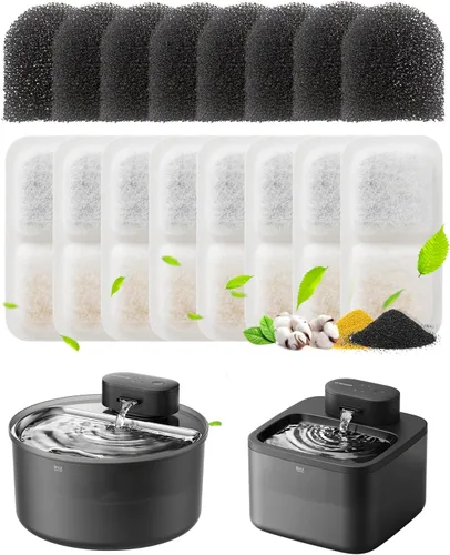 Miniatura 11 de oneisall Fuente de agua inalámbrica para gatos: fuentes de agua inalámbricas para mascotas de 74 oz/2.2 L, bomba SilentFlow™ integrada ultra