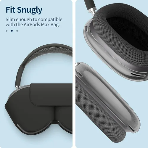 Miniatura 6 de FINTIE Funda para AirPods Max, Funda protectora de TPU suave transparente antiarañazos, Protector de accesorios de silicona transparente