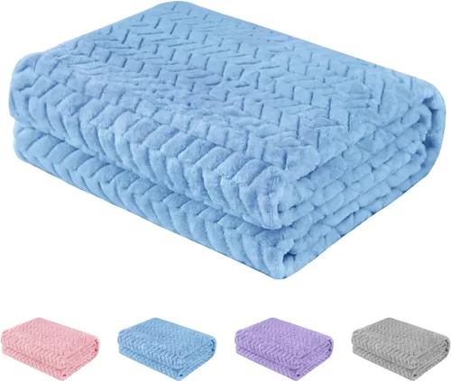Miniatura 10 de Manta de franela para bebé, cobijas acogedoras para recién nacidos y niños pequeños, supersuave y cálida manta de bebé para cochecito de cuna