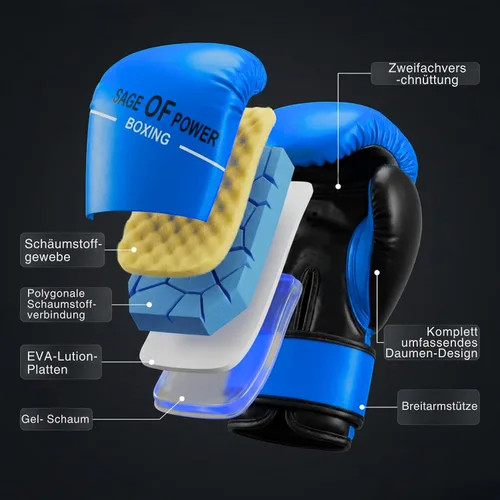 Miniatura 3 de Juego de guantes de boxeo y guantes de boxeo 3 en 1 para niños, guantes de boxeo, almohadillas de enfoque con envolturas de mano para niños,