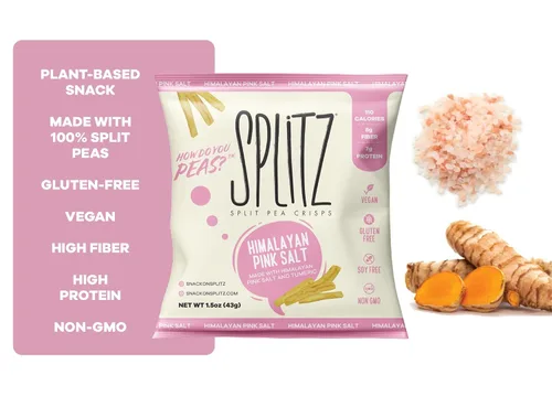 Miniatura 7 de SPLITZ Split Pea Crisps Ajo ardiente (1.5 onzas), 16 unidades a base de plantas, orgánico, sin OMG, vegano, sin gluten, superalimentos, aperitivo