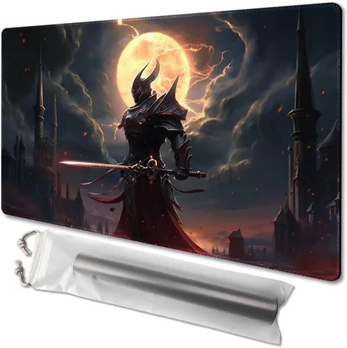 Miniatura 11 de MTG - Tapete de juego tamaño 24 x 14 pulgadas, bolsas de almacenamiento antideslizantes, ideal para entusiastas de los juegos de cartas, alfombrilla