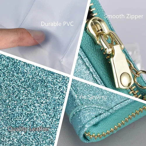 Miniatura 7 de Tarjetero de piel para tarjetas de crédito y carnet de identidad, con tecnología RFID, para mujer