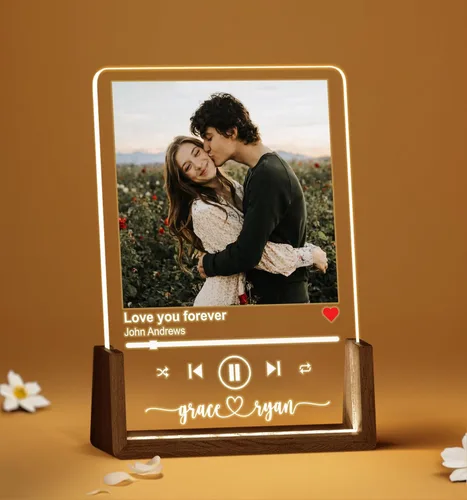 Miniatura 9 de NAZENTI Marco de fotos personalizado con luz LED, lámpara de marco de collage de fotos personalizada, regalos de fotos personalizados, lámpara de 01