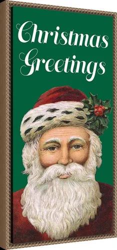 Miniatura 2 de Amanti Art Lienzo enmarcado para pared, 27 x 14 pulgadas, diseño retro de Santa Claus I por Alicia Longley, lienzo enmarcado para pared, obras