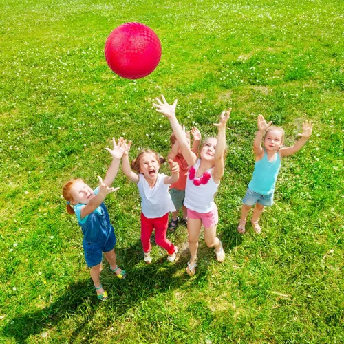 Miniatura 7 de EVERICH - Pelotas de kickball, 6 o 12 unidades de bolas de dodgeballs de 8.5 pulgadas para niños y adultos al aire libre en interiores, 4 bolas