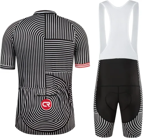 Miniatura 2 de Coconut Ropamo CR Men's Cycling Jersey Set Road Bike Jersey Zipper Pocket Bib Shorts with 4D Padded Cycling Clothing Set